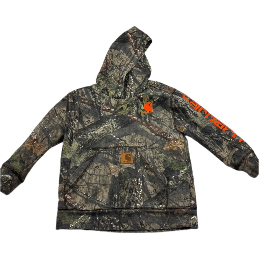 Carhartt Camo Hoodie Orange Boys Size 4